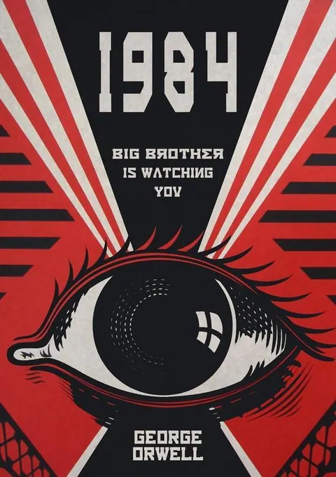 Обложка книги «1984» — Джордж Оруэлл, классика, уровень B2